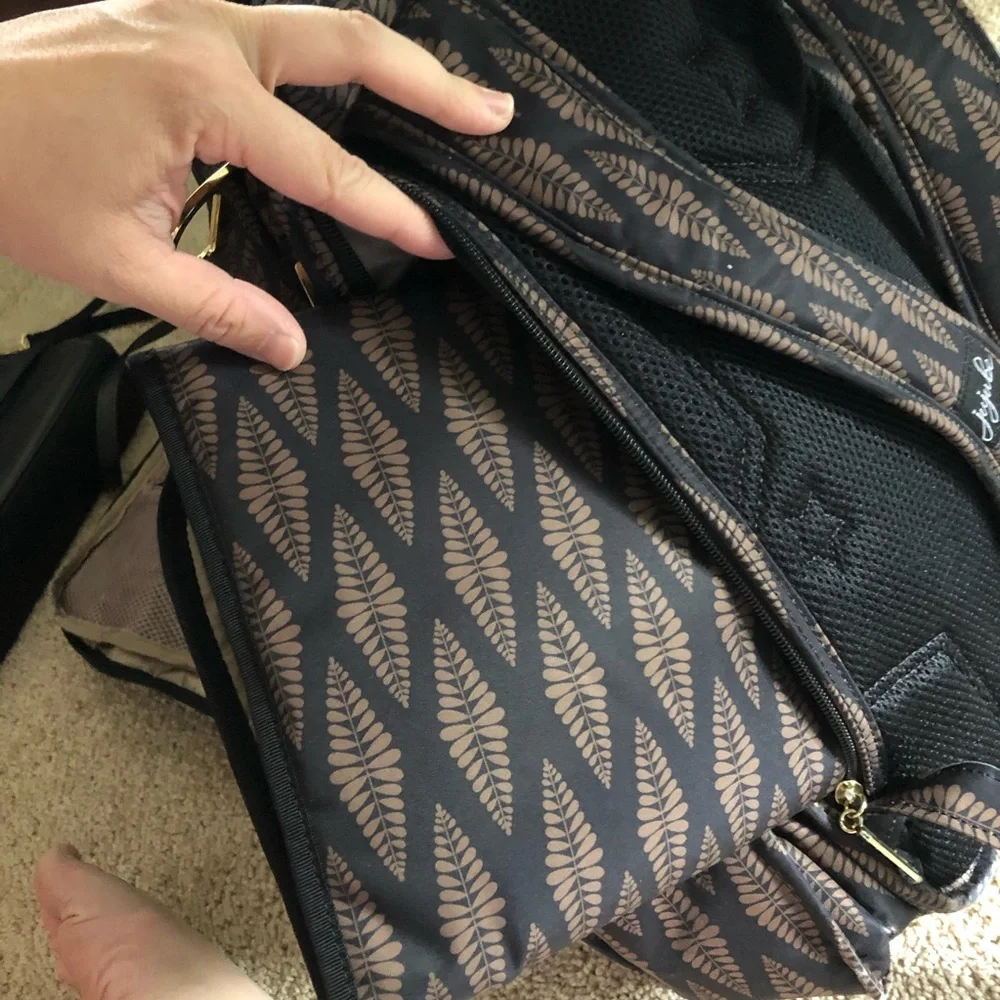 Patterned Black & Tan Women’s Backpack Bag